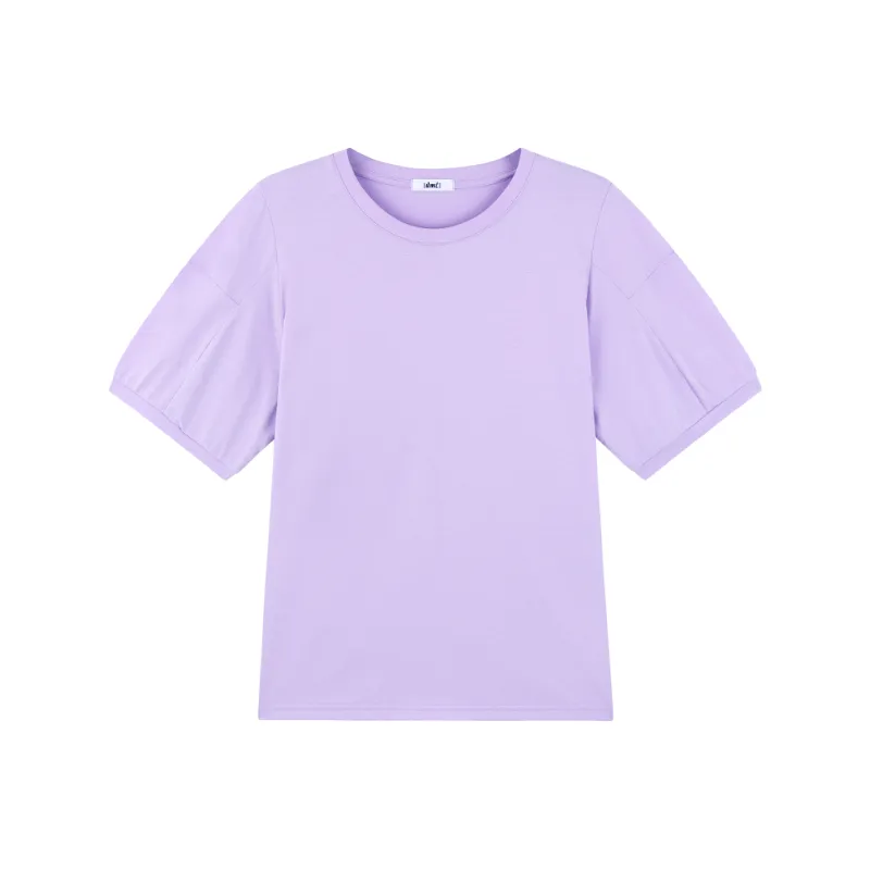 Demana Puff Sleeve T Shirt Women's White-2