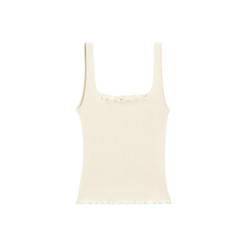 Massimo Dutti Tank Tops Women's Ecru-0