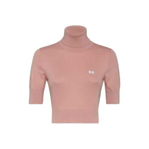 DSQUARED 2 D2 Roll neck Crop Top