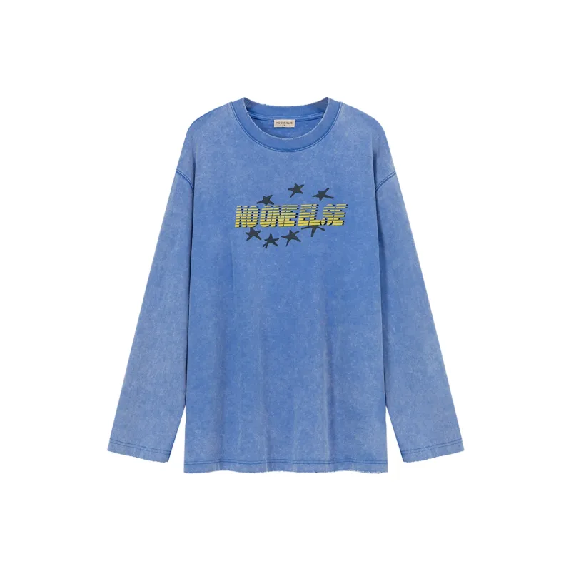 NO ONE ELSE Drop Shoulder Sleeve T Shirt Unisex-0