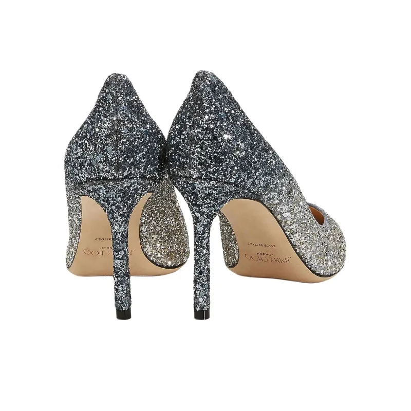 Jimmy Choo ROMY Slim Heel High Heels 8.5cm Women's Blue-3