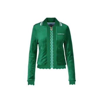 CASABLANCA Waved Rib Track Jacket 'Green'
