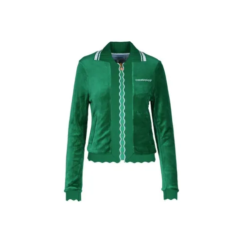 CASABLANCA Waved Rib Track Jacket 'Green'