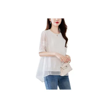 Yi Mengyuan Silk T shirt Women's White