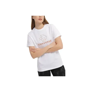 Converse Seasonal Star Chevron T Shirts Women's White