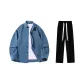 Clothing Set (Royal Blue Shirt+Black Casual Pants)