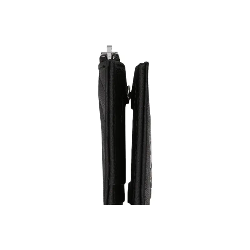 SAINT LAURENT Monogram Calfskin Double Fold Card Holder Women's Black-4