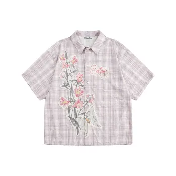 DOH STORE Shirt Unisex Pink Purple Plaid