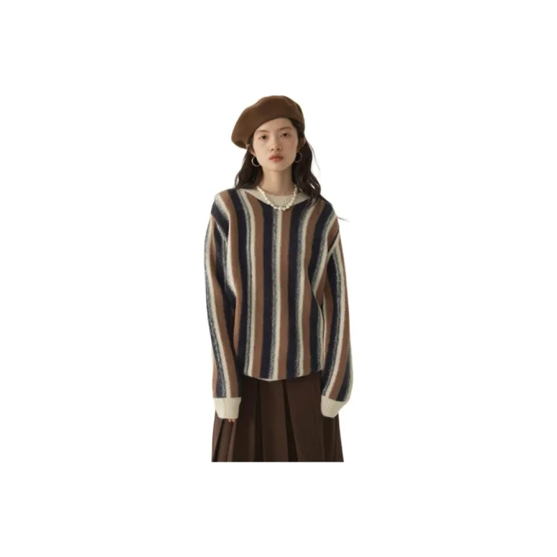 Omont Sweater Women's Striped Color Block-0