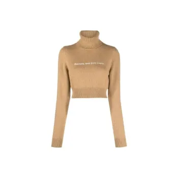 PALM ANGELS Sunsets Embroidered Roll Neck Knitted Jumper