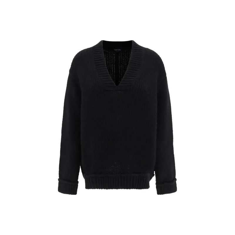 TOM FORD V Neck Long Sleeved Jumper-0