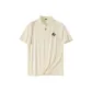 [Quick Dry Antibacterial Half Sleeve]Light Beige (B Three Lines Gray Blue Chest Logo)