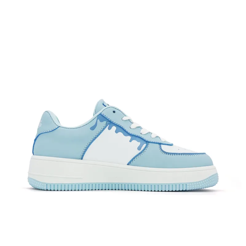 ALI THE FOX Skateboard Shoes Women's Low Top White/Blue-21