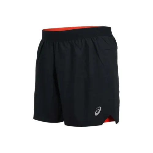 Asics Sports Shorts Men's Black Silver Red