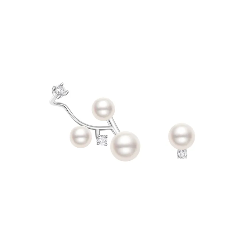 HUSSAIN Pearl Stud Earrings Women's-3