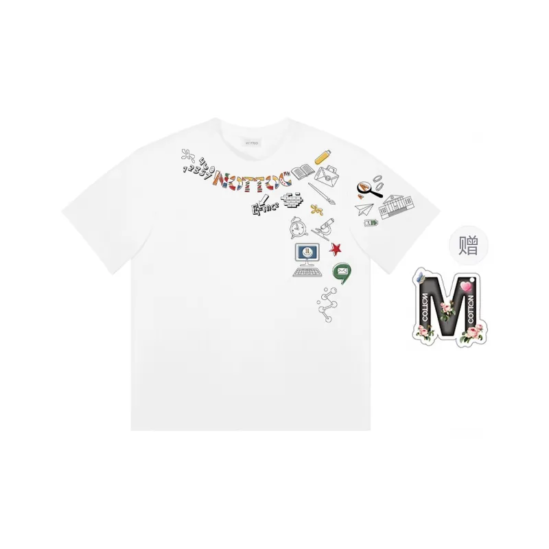 Cotton Shopping Set in Sleeve T Shirt Unisex-0