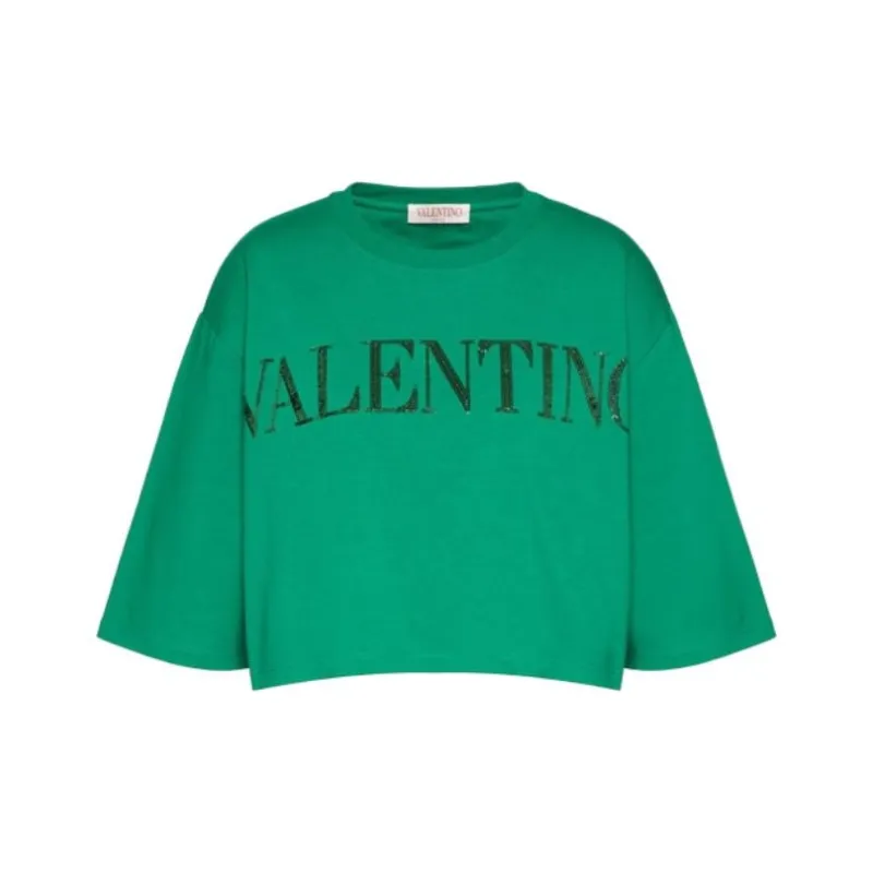 Valentino Crop Tops Women's Green-0