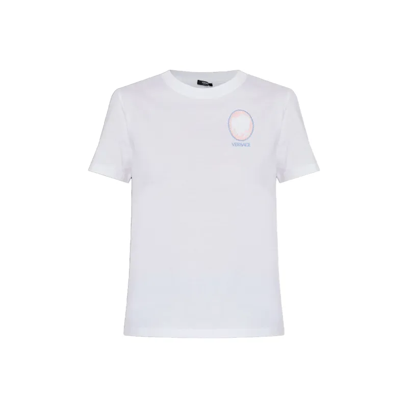 VERSACE Cameo Logo print T shirt-0