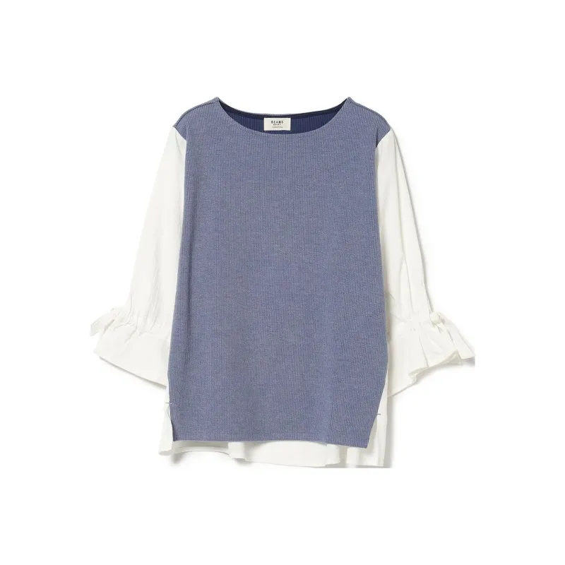 Beams HEART T Shirt Women's Marine Blue-0