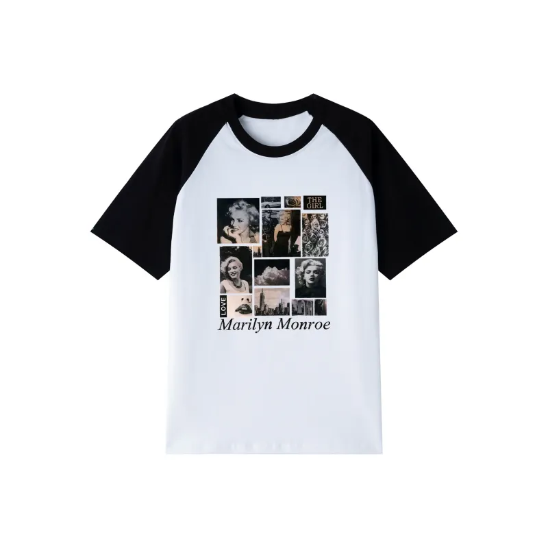TEME Raglan Sleeve T Shirt Women's White & Black-0
