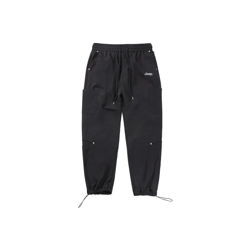 Jeep Individual Lace Up Straight Fit Casual Pants Unisex-80