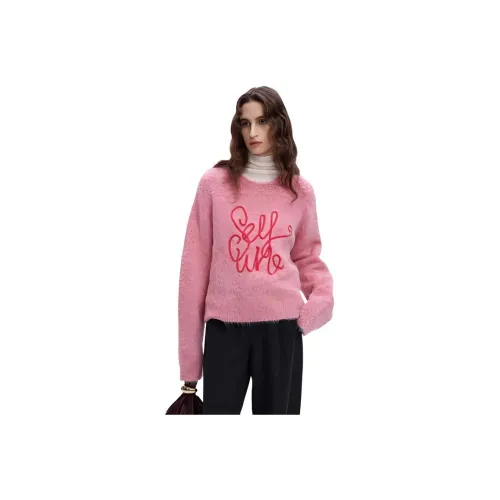 Self Who Sweaters Women's Pink