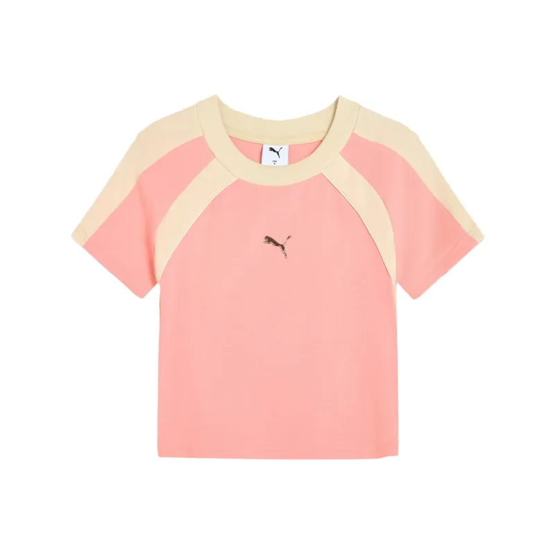 PUMA DARE TO Raglan Sleeve T Shirt Women's Peach Pink 18-0