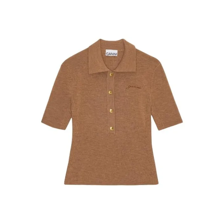 GANNI SS24 Sweater Women's Hunting Yellow-0