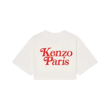 KENZO X Verdy Boxy Cropped T Shirt 'Off White'