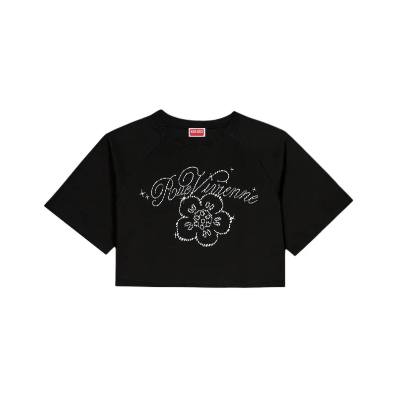 KENZO Embellished Cropped T-Shirt-0