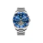Silver Case Blue Dial Steel Band