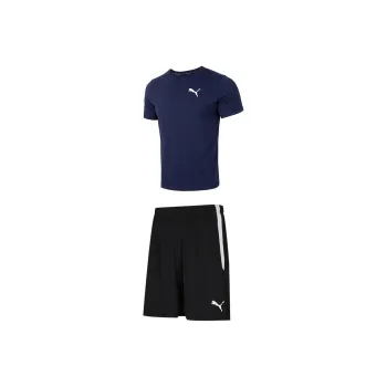 PUMA Casual Sportswear Men Set Marine Blue T-Shirt+Black Shorts