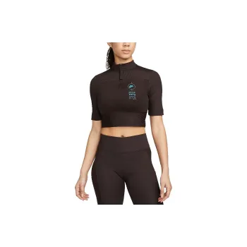 Nike Crop Tops Women's Dark Brown