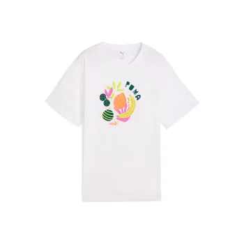 PUMA GRAPHICSRELAXED T Shirt Women's White