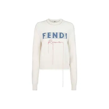 FENDI Logo Detailed Crewneck Jumper