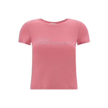 Blumarine Logo embellishment Cotton T shirt