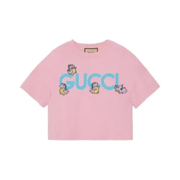 GUCCI SS24 Drop Shoulder Sleeve T Shirt Women's