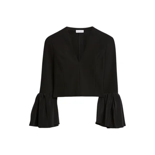 SCANLAN THEODORE Italian Milano Knit Top Crop Tops Women's BLACK/Black