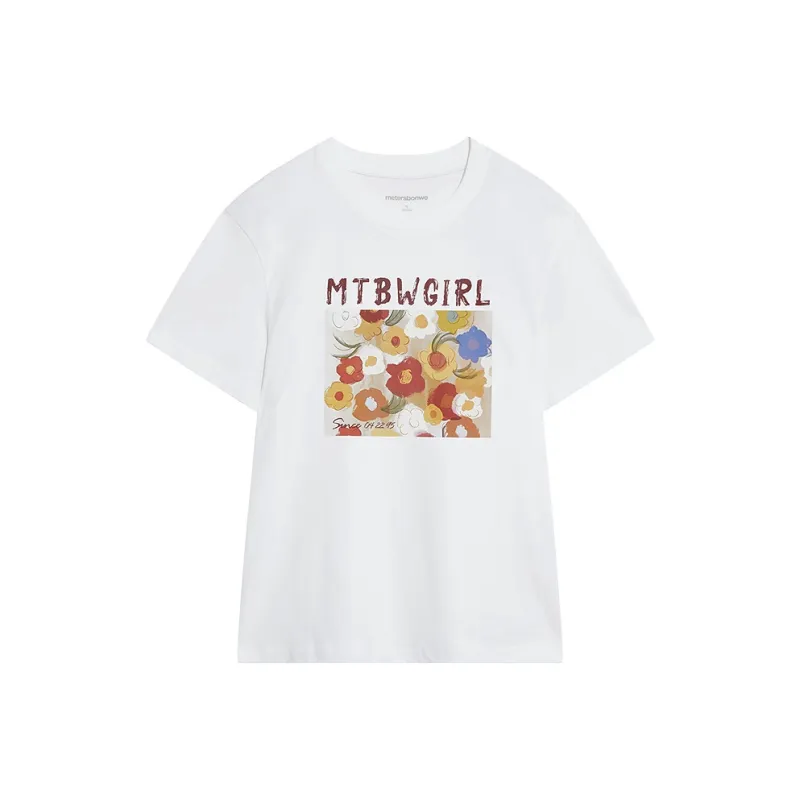 Metersbonwe Set in Sleeve T Shirt Women's-0