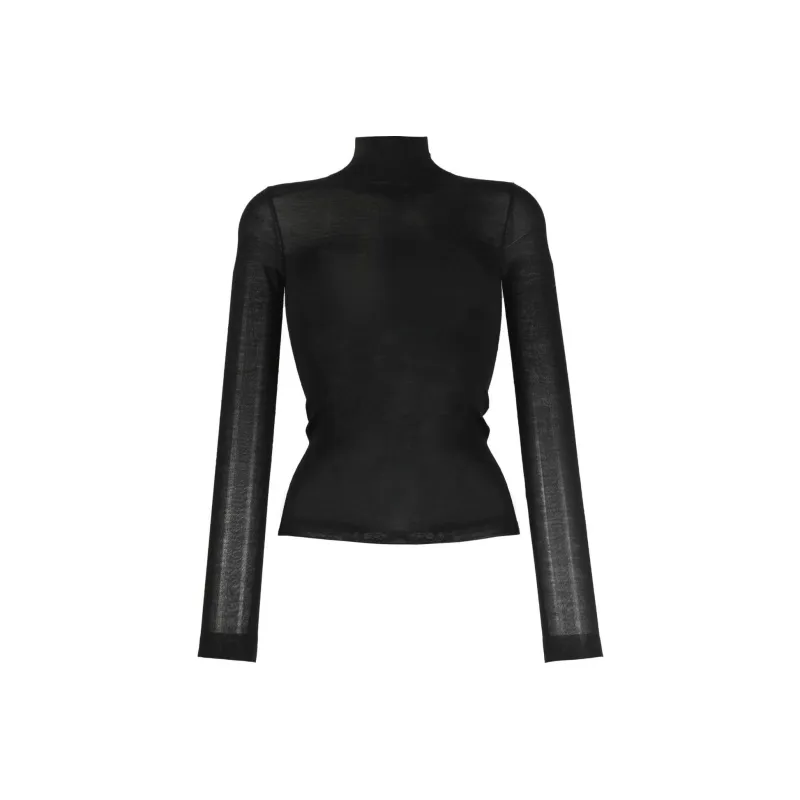 NANUSHKA Semi sheer Merino Knit Top-0