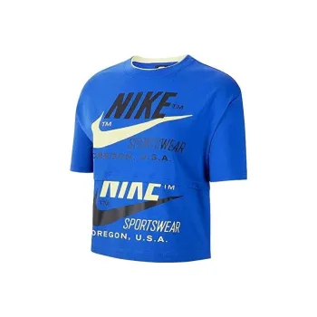 Nike T Shirts Women's Blue