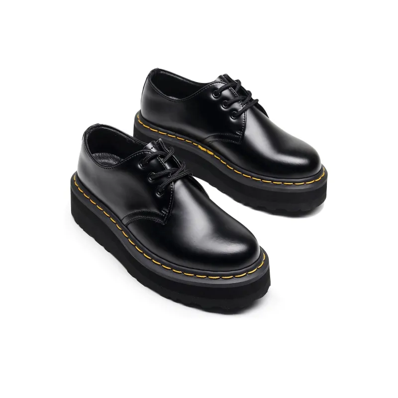 SITULANG Anti Slip And Wear Resistant Height Increasing Low Top Casual Shoes Unisex Black-4