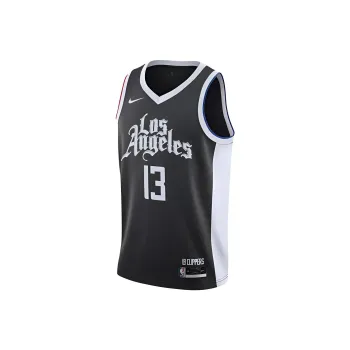 Nike x NBA Basketball Jerseys Los Angeles Clippers Paul George #13 Jersey Fan Edition Unisex Black