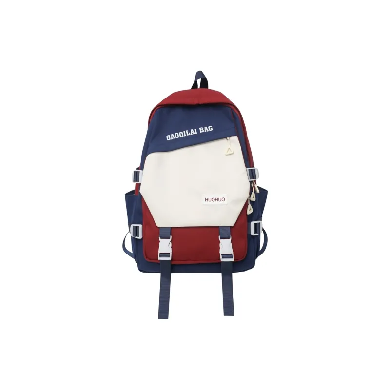 Single Warehouse Nylon Backpack Unisex Multicolor-12
