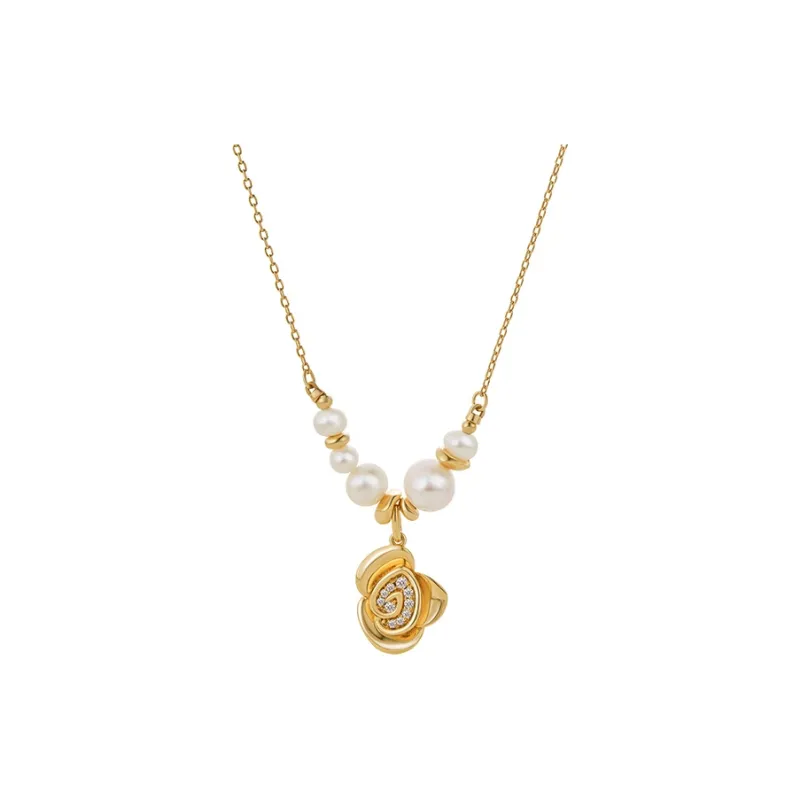 Amber Lollipop Camellia Whispers Collection Pearl Necklaces Women's-0