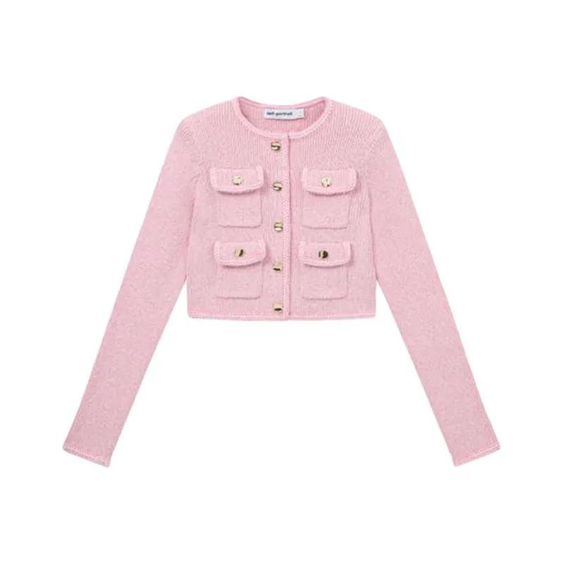 Self portrait Mélange effect Cardigan-0