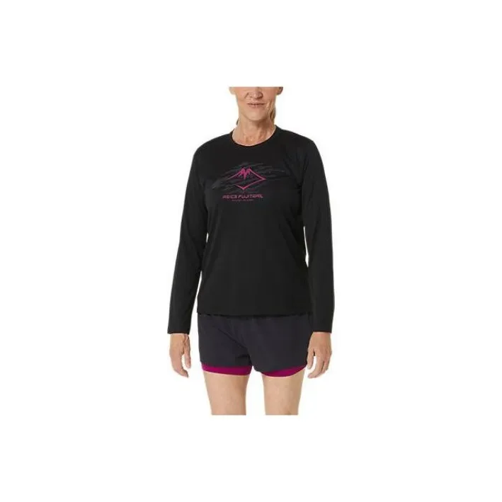 Asics Fujitrail Logo Long Sleeve Top T-Shirt Women's Blackberry-Colored-0