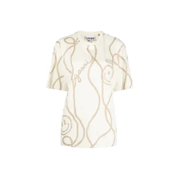 GANNI T Shirts Women's White