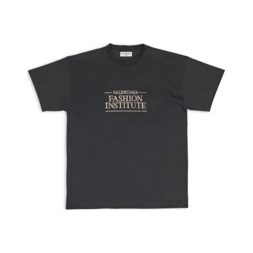 Balenciaga FW22 Drop Shoulder Sleeve T Shirt Women's Black Regular Fit