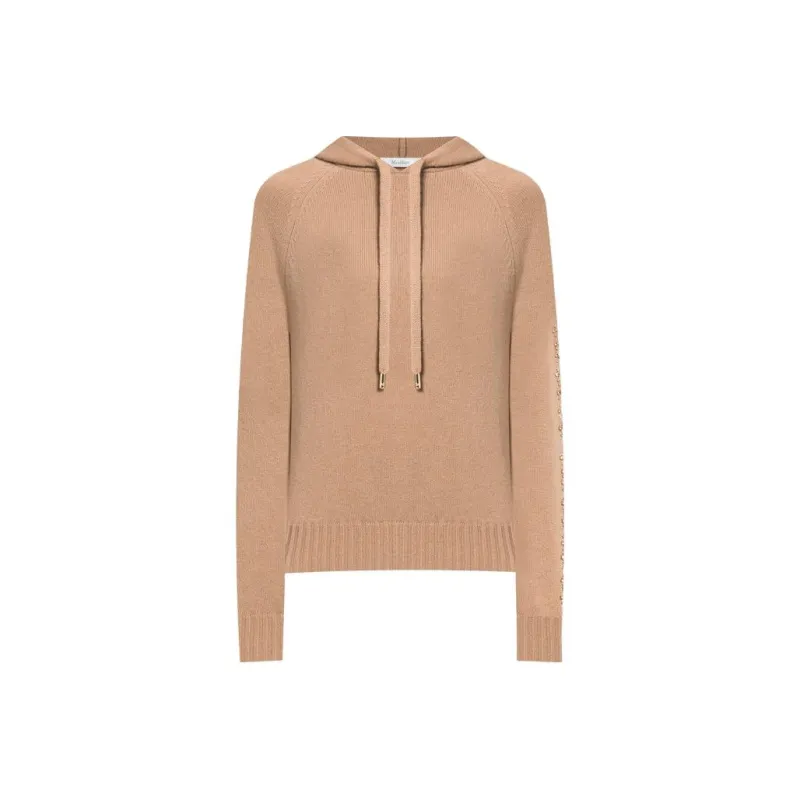 MaxMara Crystal embellished Knitted Hoodie-0
